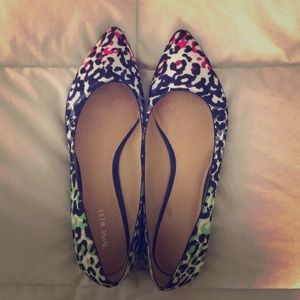 Nine West Cheetah Rainbow Ombre Flats